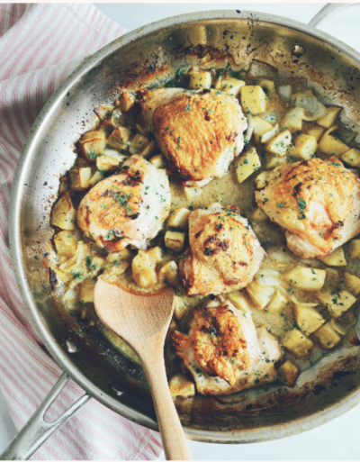 Honey Mustard Chicken Thigh Skillet